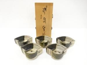 加藤作助造　織部　末広　向付　5客